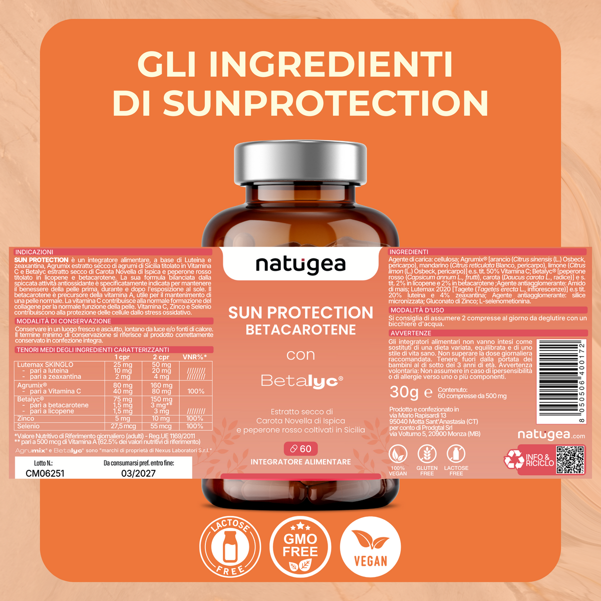 Betacarotene -  Acceleratore di abbronzatura con antiossidanti
