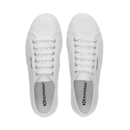 Superga 2790 Bianche Donna S9111LW 901 - Sneakers con Zeppa 4cm