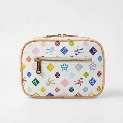 Sweet Years Borsa a Tracolla Camera Bag in Ecopelle con Stampa Monogram Multicolore