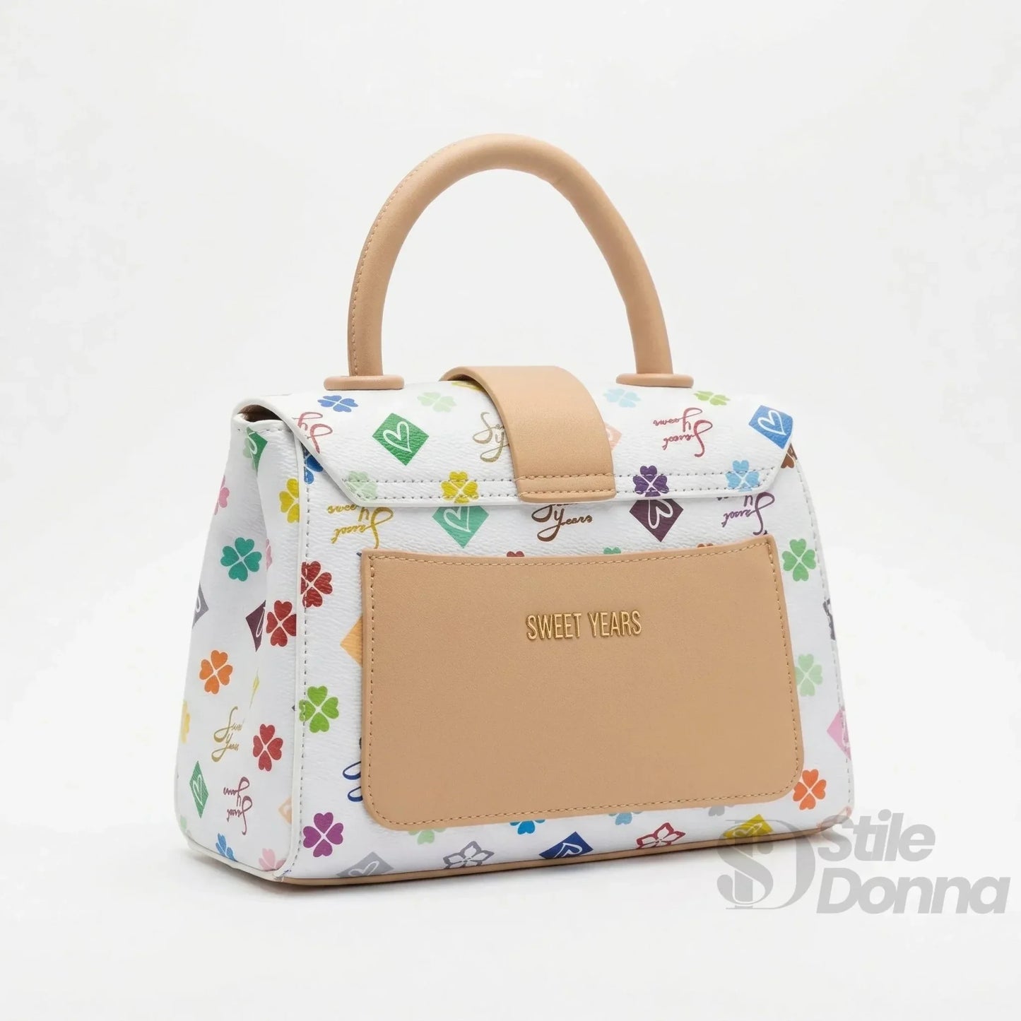 Sweet Years Mini Borsa a Tracolla in Ecopelle con Stampa Floreale