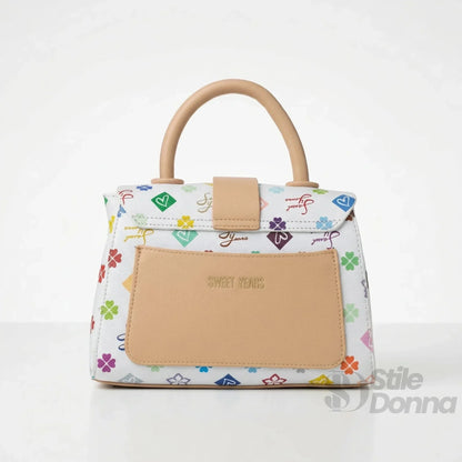 Sweet Years Mini Borsa a Tracolla in Ecopelle con Stampa Floreale
