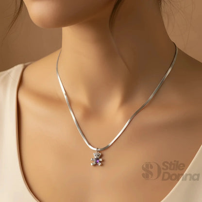 Stile Donna Bags - Sweetheart Collana con Ciondolo Orsetto