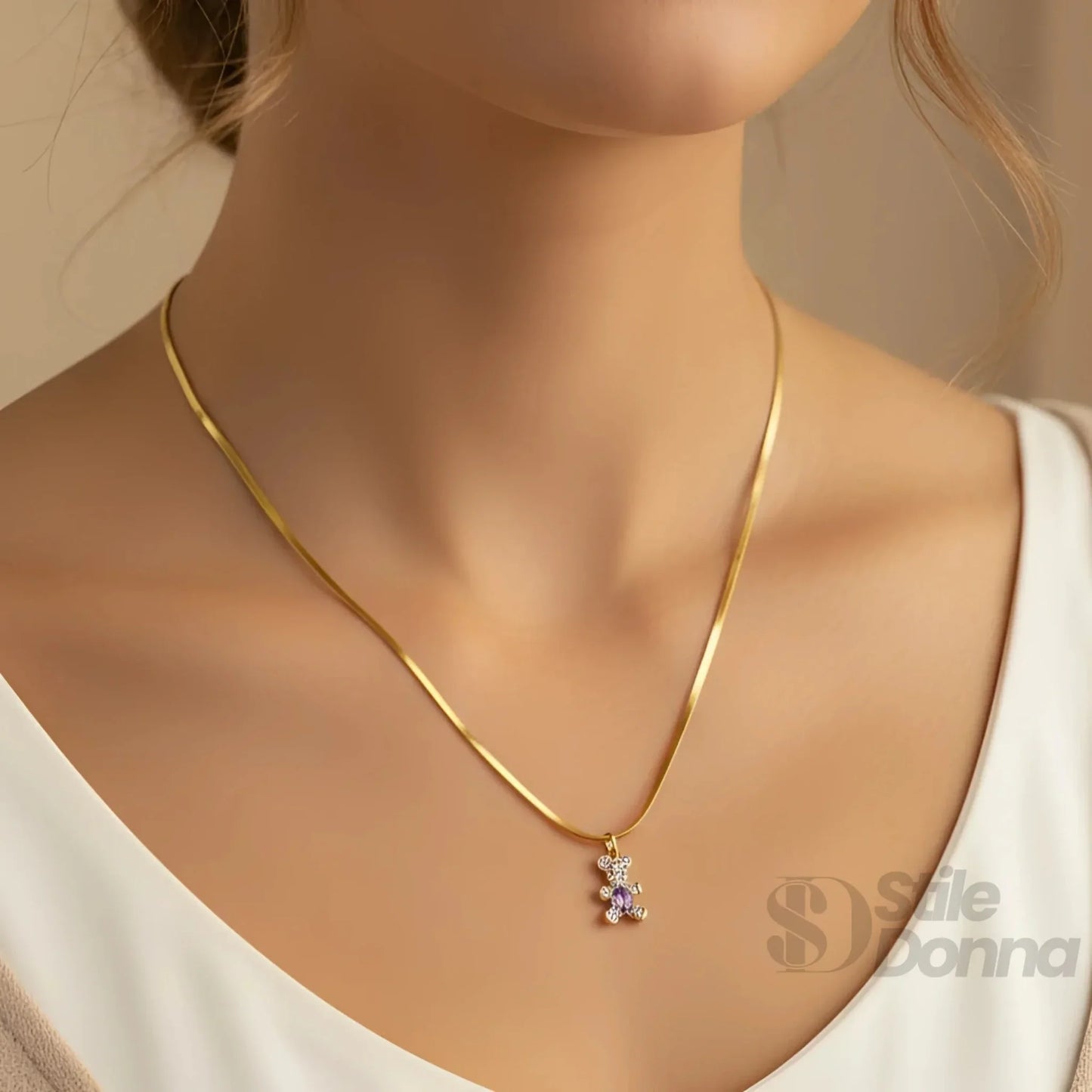 Stile Donna Bags - Sweetheart Collana con Ciondolo Orsetto
