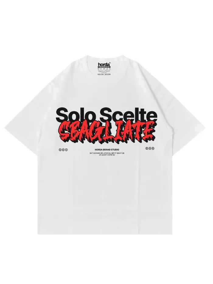 T-Shirt Bad Chose Bianca 200gr Oversize Cotone Made in Italy