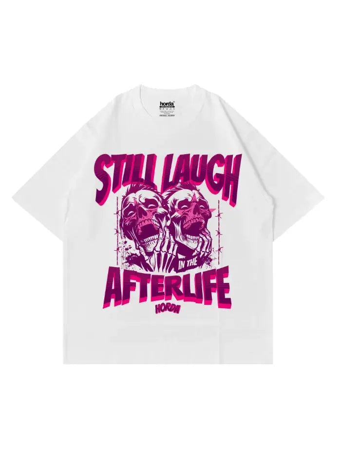 T-Shirt Bianca 220gr Oversize Cotone Made Italy AfterLife