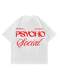 T-Shirt Bianca 220gr Oversize Cotone Made in Italy - Psycho