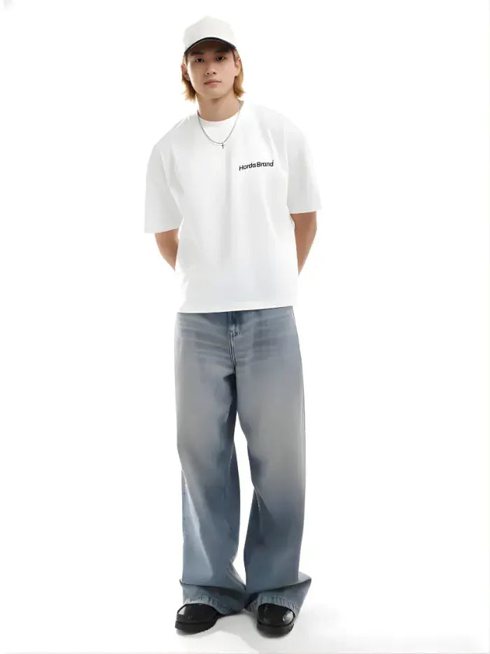 White Boxy Fit T-Shirt 200g Made in Italy