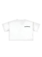 T-Shirt Donna Cropped Basic Bianca Cotone Italiano 100%