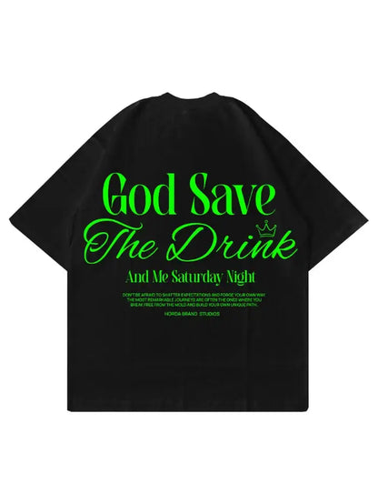 Black T-Shirt 100% Cotton Made in Italy Save Me