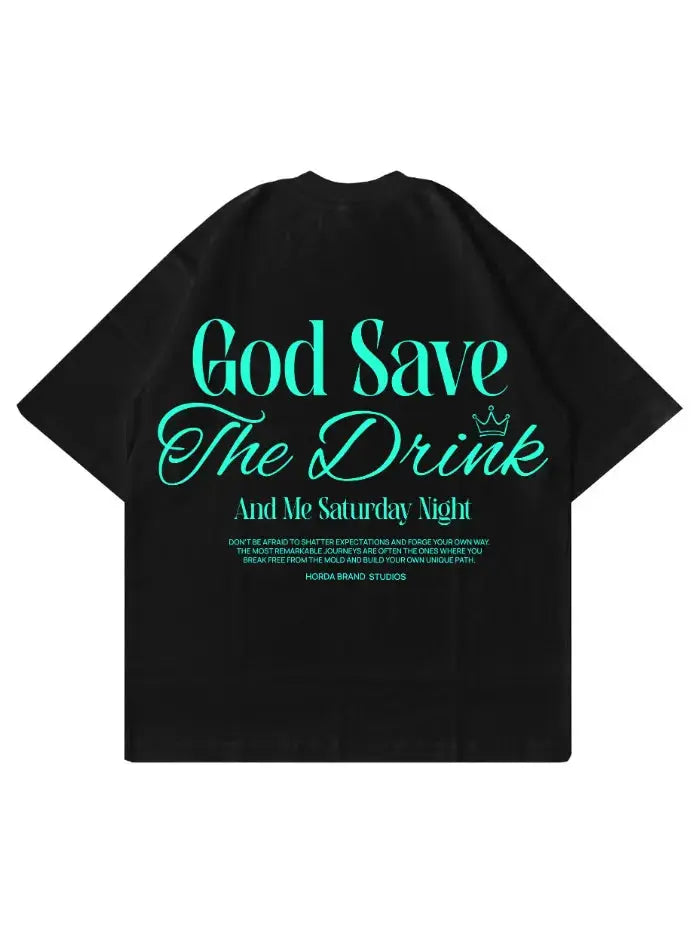 Black T-Shirt 100% Cotton Made in Italy Save Me