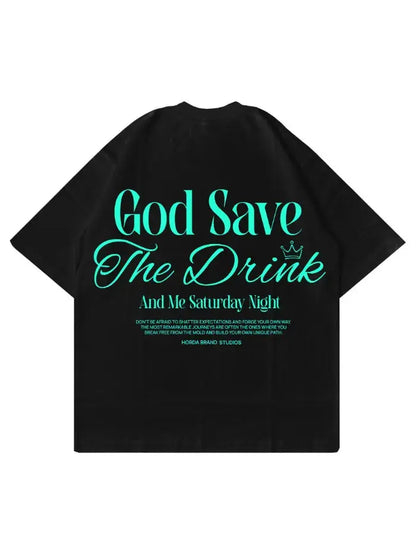 Black T-Shirt 100% Cotton Made in Italy Save Me