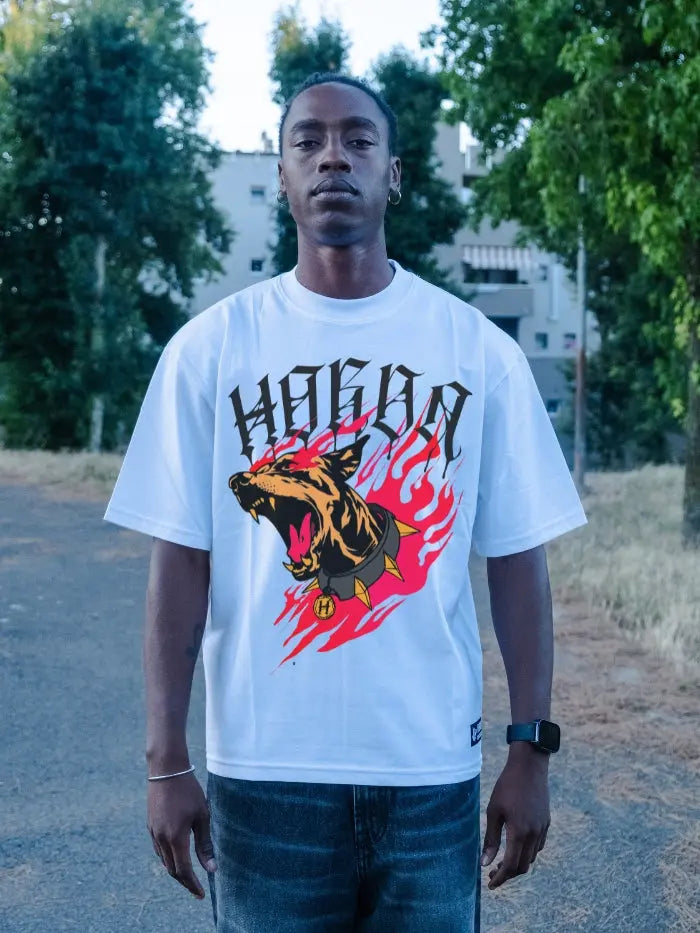 T-shirt Boxy Fit 100% Cotone Horda Brand Dobermann urban clothing