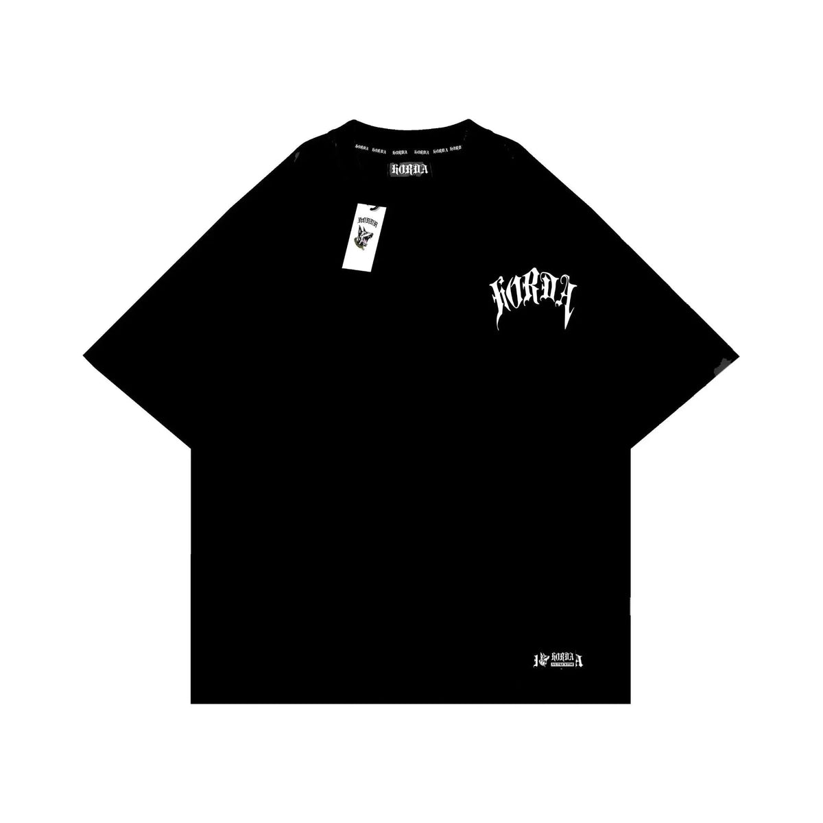 T-shirt Boxy Fit Nera 100% cotone Gotic Dog
