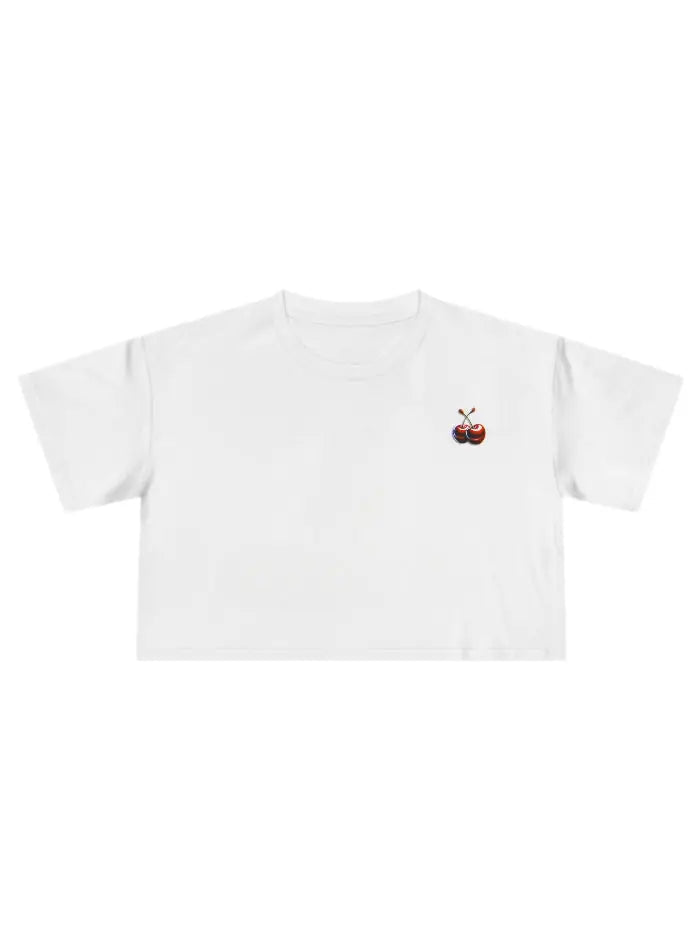 Maglietta donna Cropped 100% Cotone Made in Italy Cherry