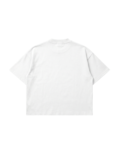 White Boxy Fit 200gsm "First Line" T-shirt - Horda Brand