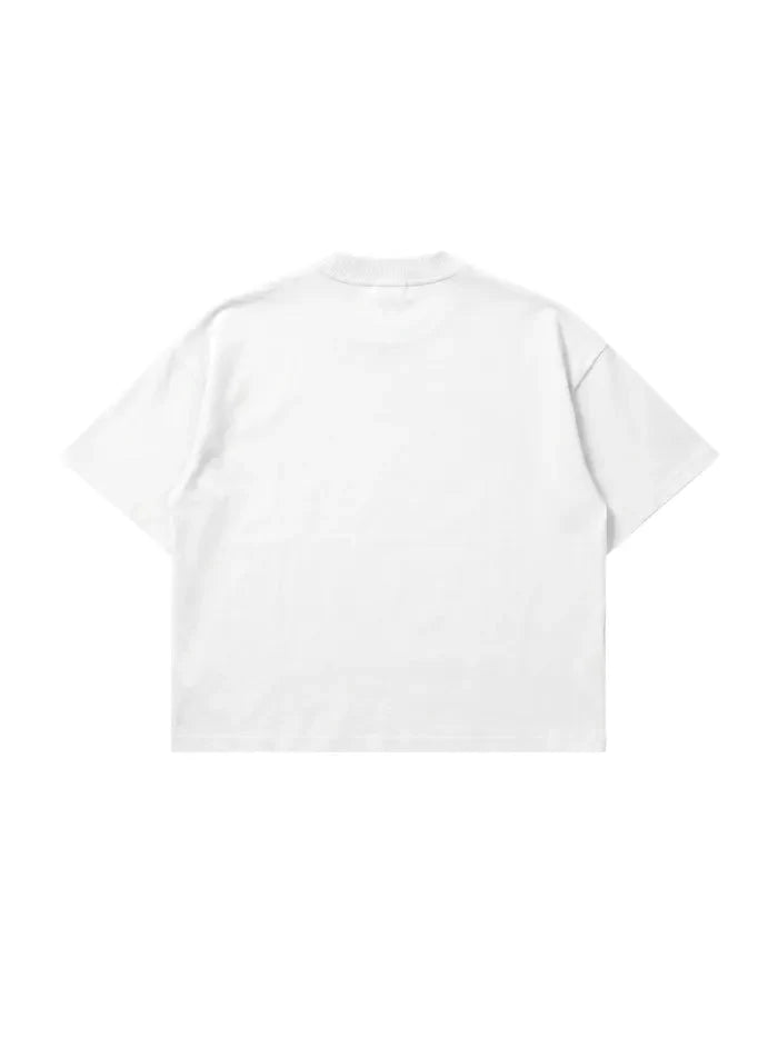 T-shirt Bianca Boxy Fit "Saved" 200gsm Made in Italy | Horda Brand