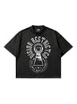 T-shirt Nera Boxy Fit 200gsm "Vision Restricted" | Horda® Eye Graphic