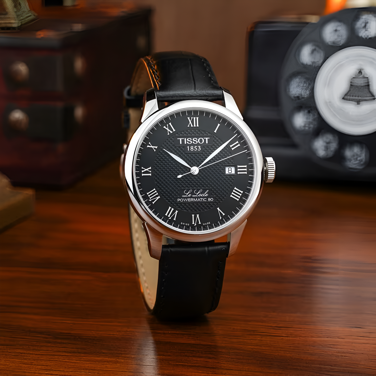 Tissot Le Locle Automatic Swiss Made Schwarz 39.3mm Lederarmband – T006.407.16.053.00