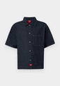 Dickies Men's Short Sleeve Denim Shirt DK0A88PHRIN1 Dark Blue - Workwear Streetwear