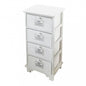 Mobiletto Biel 4 cassetti, legno, bianco, 37x28x73cm