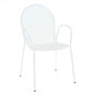 Sheffield stackable steel armchair with armrests