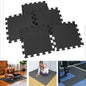 10pcs Interlocking Foam Mat Tiles Multi-Purpose Gym Fitness Mat 30x30 Black