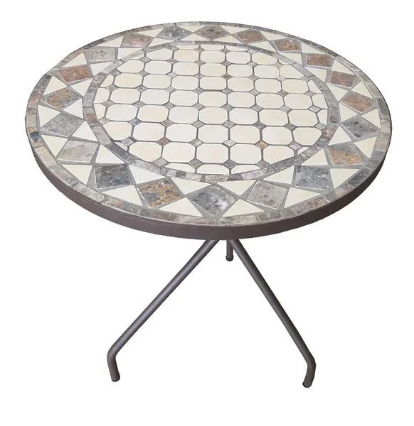Esstisch aus Schmiedeeisen mit Mosaik – Rund Ø100 cm
