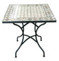 Wrought iron table with mosaic 70x70x75h model 11605