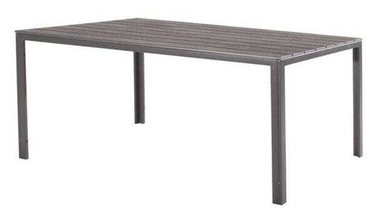 Tavolo Tenerife 156x78x74h Effetto Legno Grigio con Struttura in Metallo