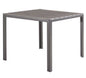 Tenerife Table 78x78x74h cm – Metal Frame and Grey Wood-Effect HDPE Top