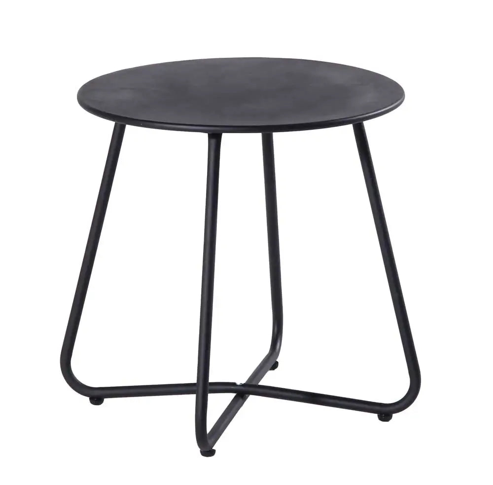 Tavolino Fungo Metallo - Nero Verniciato a Polvere D.44x45H cm