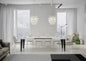 Extendable Dining Table Flame L.80 - Anthracite Frame