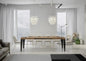 Extendable Dining Table Flame L.80 - Anthracite Frame