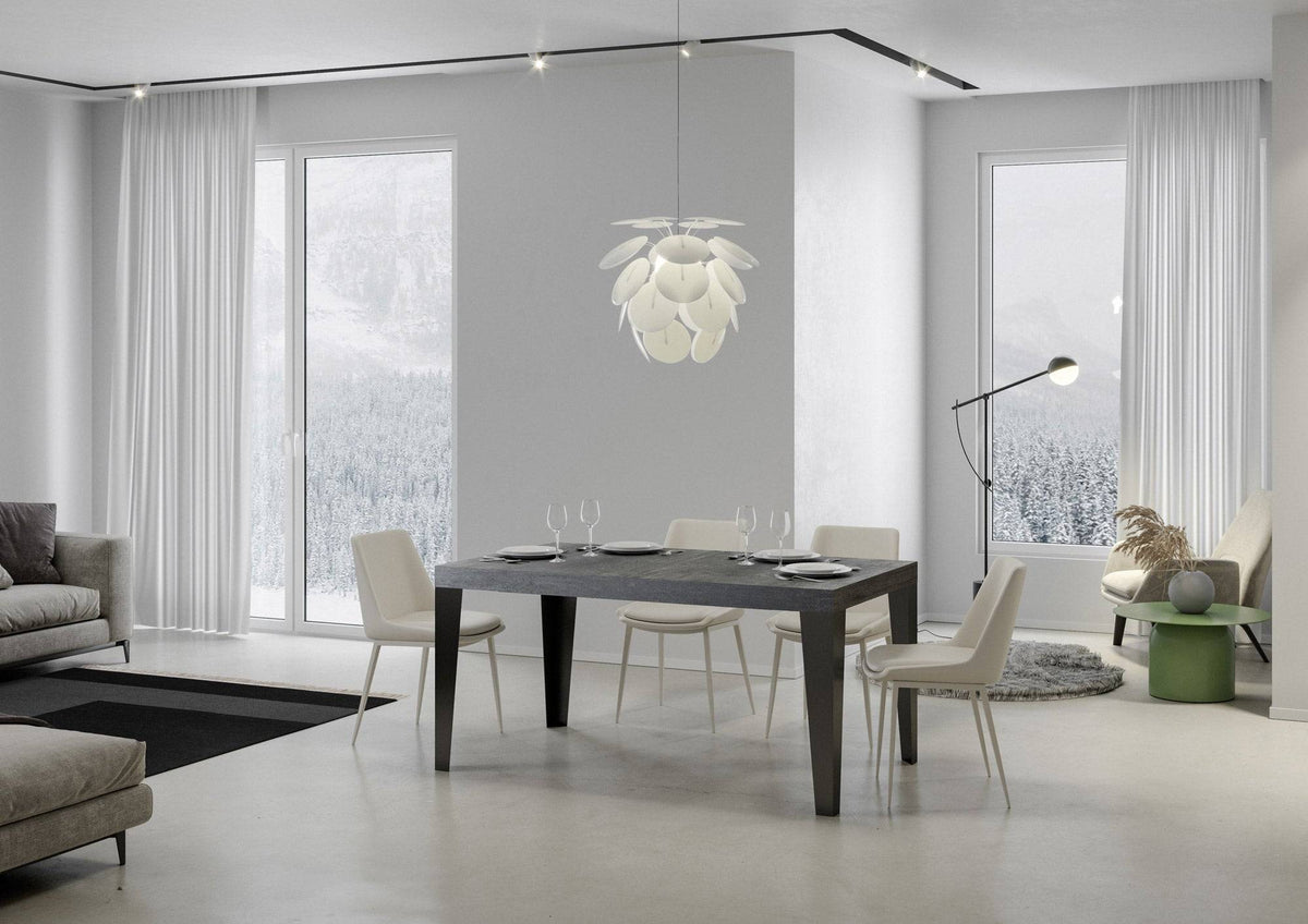 Flame Premium extendable table with anthracite legs and frame