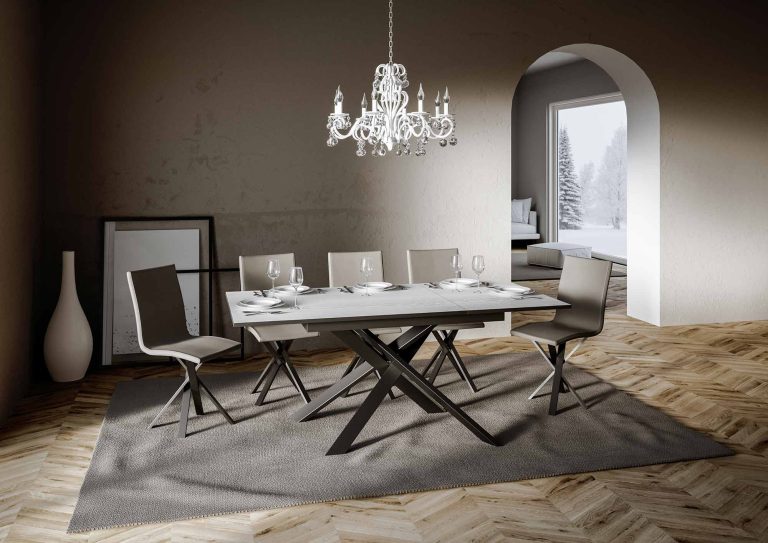 Tavolo allungabile Ganty in Antracite elegante