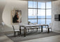 Extendable table Linea P.90 with Anthracite iron frame