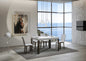 Extendable table Linea P.90 with Anthracite iron frame