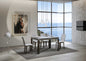 Extendable table Linea P.90 with Anthracite iron frame