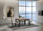 Extendable table Linea P.90 with Anthracite iron frame