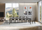 Extendable table Linea P.90 with Anthracite iron frame