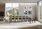 Extendable table Linea P.90 with Anthracite iron frame