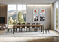 Extendable table Linea P.90 with Anthracite iron frame