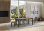 Extendable table Linea P.90 with Anthracite iron frame