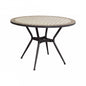 Garden Table Ceramic, Prometeo Ø 110, Round Shape, Beige-Anthracite Color
