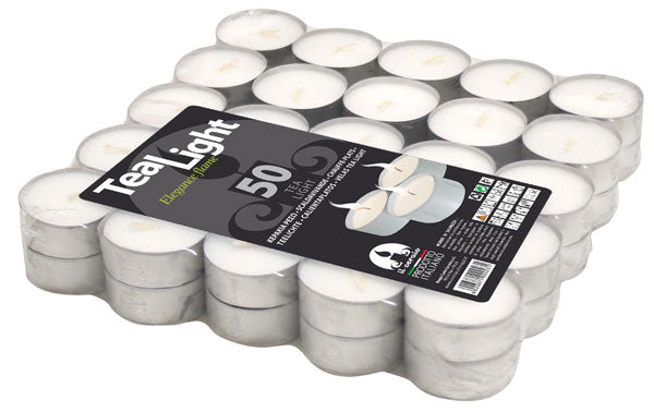 Weiße neutrale Teelichter (16 Stück) Ø3,6x1,7cm
