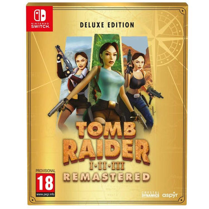 Tomb Raider I-III Remastered Deluxe Edition Nintendo Switch Starring Lara Croft ITA Copertina Pal IT