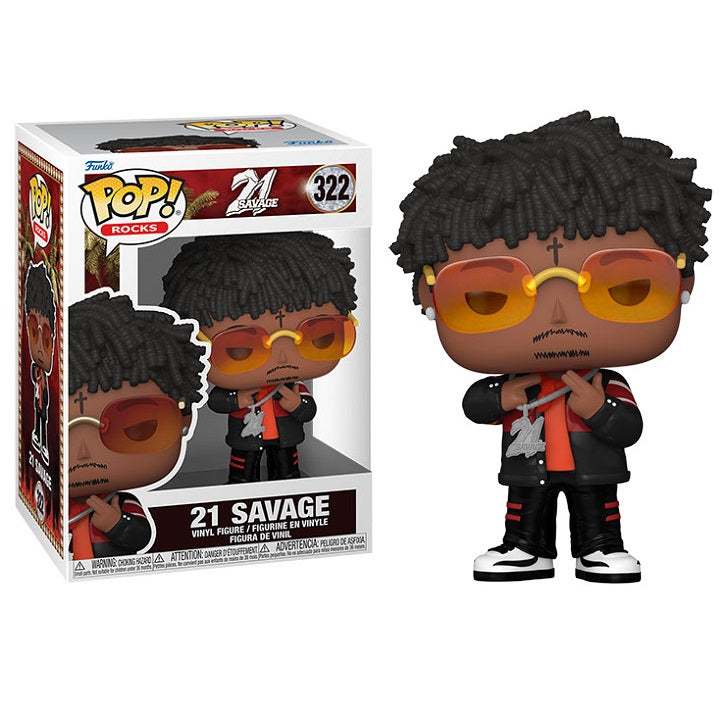 Funko Pop! Rocks 21 Savage - (322) 21 Savage Rock Vinyl Figur 9cm Neu