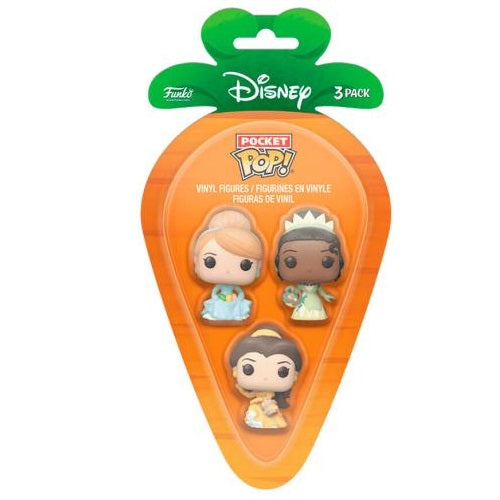 Funko Carrot Pocket Pop! Disney Prinzessin (Cinderella-Tiana-Belle) Figur 4 cm