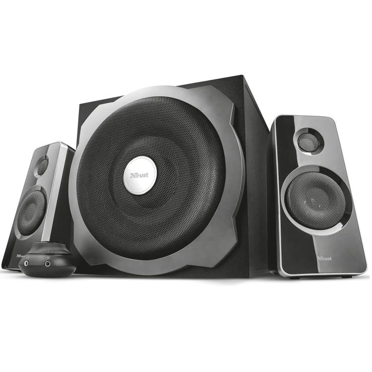 Trust Tytan 2.1 Lautsprecherset mit Subwoofer für PC, TV, Smartphone, Gaming, 120W