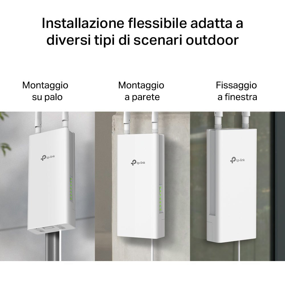 TL-MR110-Outdoor Router WiFi con SIM Esterno 4G LTE N300Mbps, PoE/DC, IP65